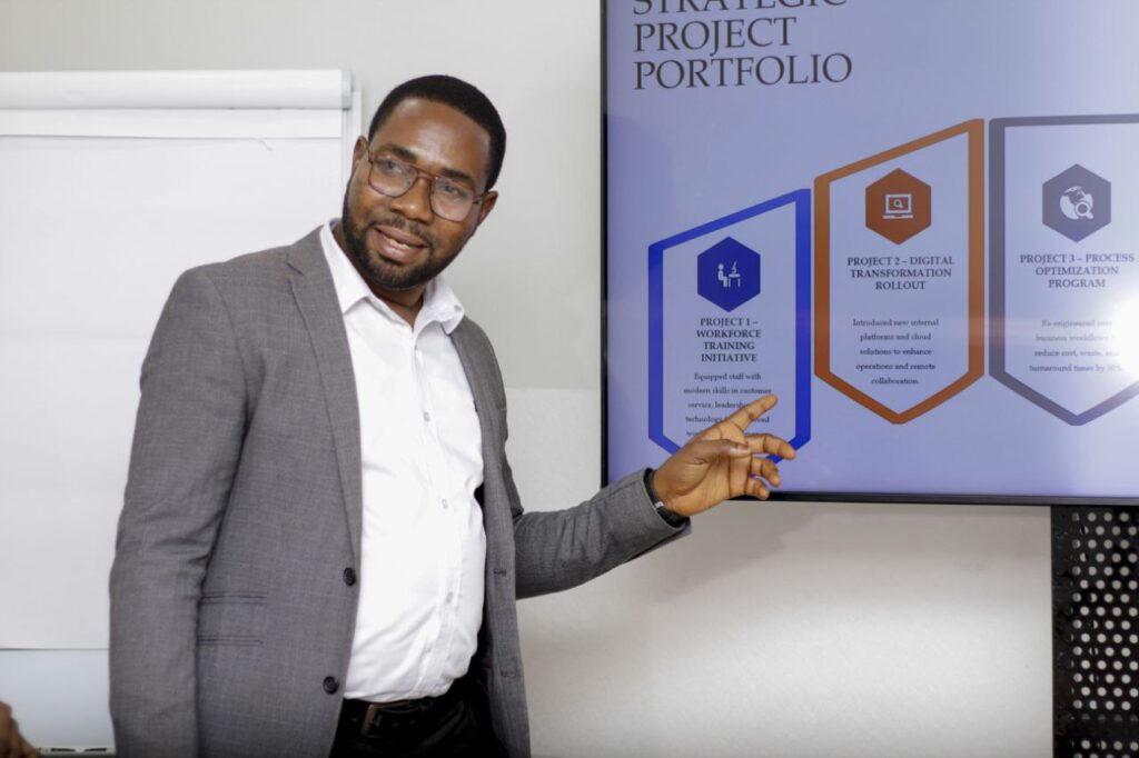 Pinnacle Gate lead consultant presenting a strategic project portfolio