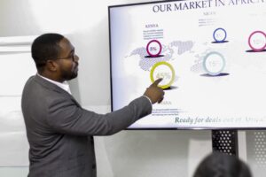 Pinnacle Gate analyst presenting African market research findings